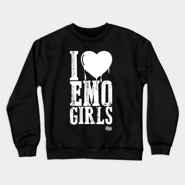 I love EMO Girls Crewneck Sweatshirt by slgn